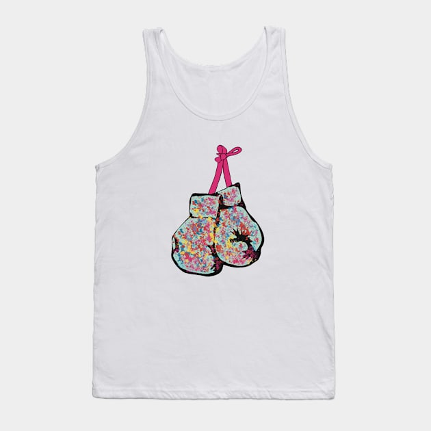 Pink Ribbon Fighter Tank Top by KBILU_Art